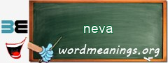 WordMeaning blackboard for neva